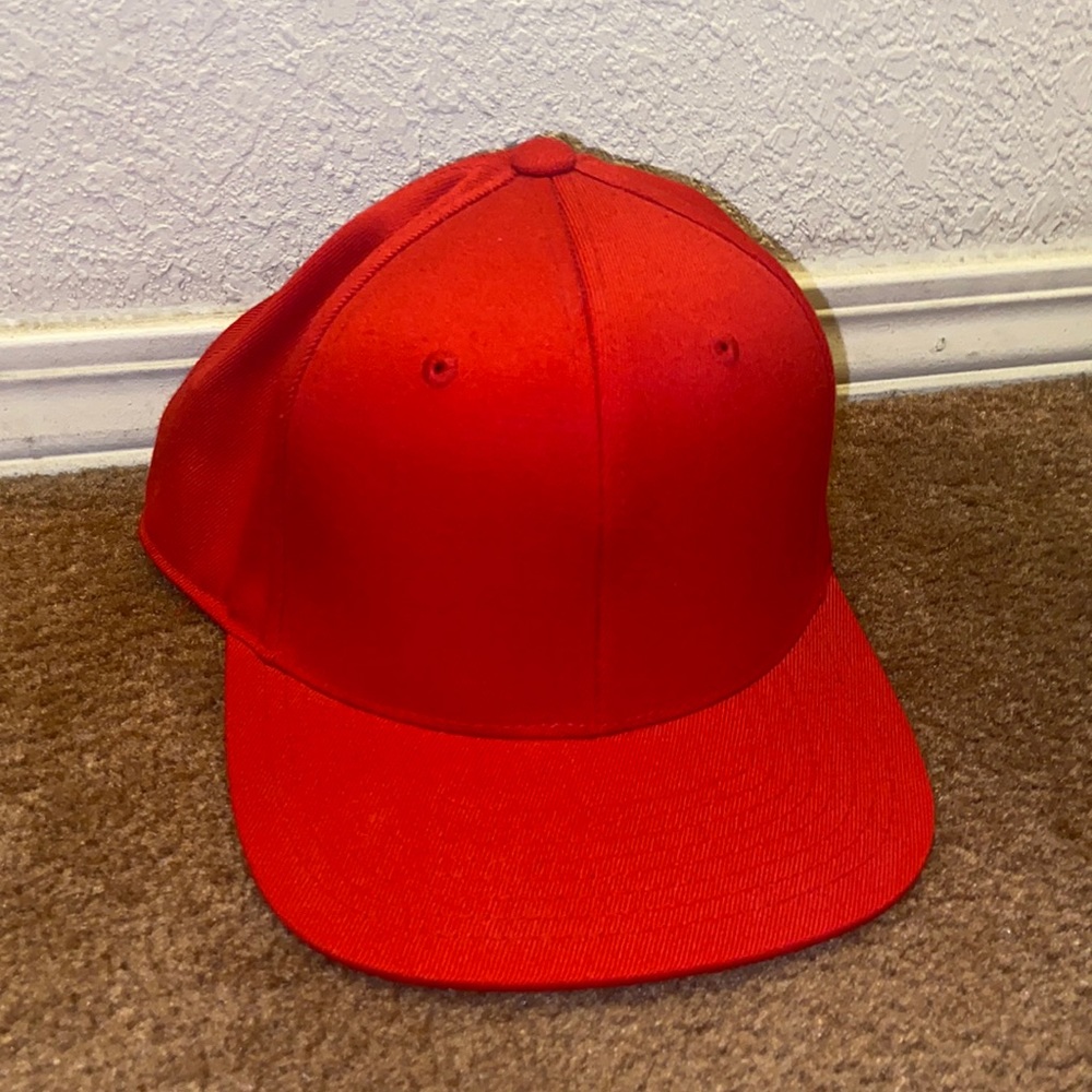 110 Flexfit Tech Plain Red Snapback Hat